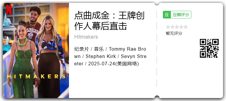 【纪录片】点曲成金：王牌创作人幕后直击 [2025][音乐 美国]【夸克】-口袋盘资源站-网盘资源