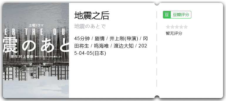 地震之后 [2025][剧情 日本]-口袋盘资源站-网盘资源
