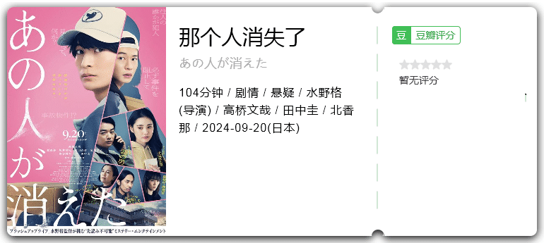 那个人消失了 [2024][剧情 悬疑 日本]-口袋盘资源站-网盘资源