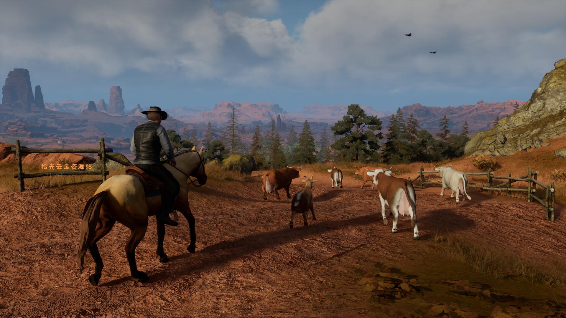 《西部牛仔的一生/Cowboy Life Simulator》PC中文版下载-含Build.20948926-口袋盘资源站-网盘资源